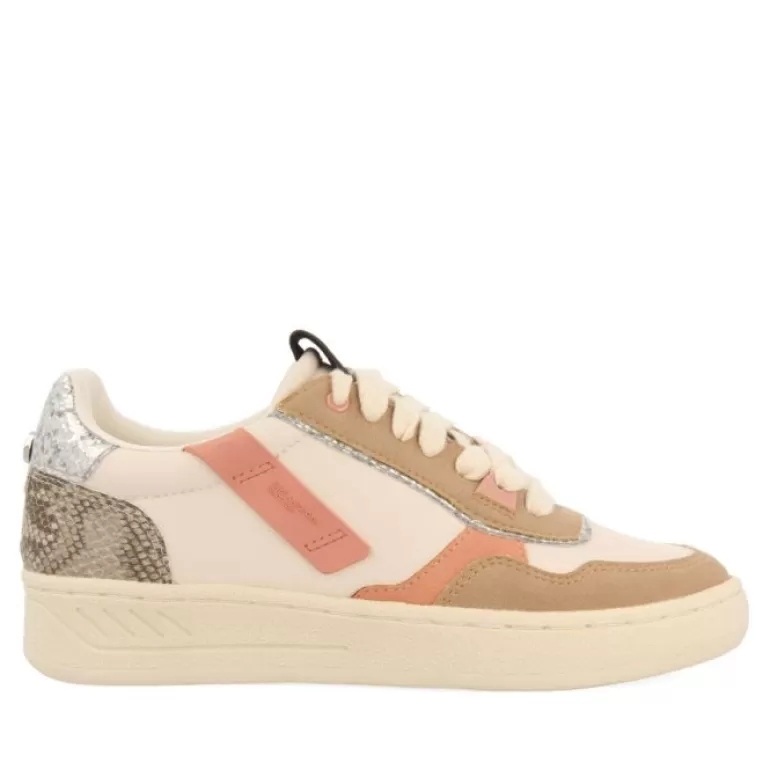 Gioseppo Sneakers*Angath Women'S White Sneakers With Mixed Prints And Textures