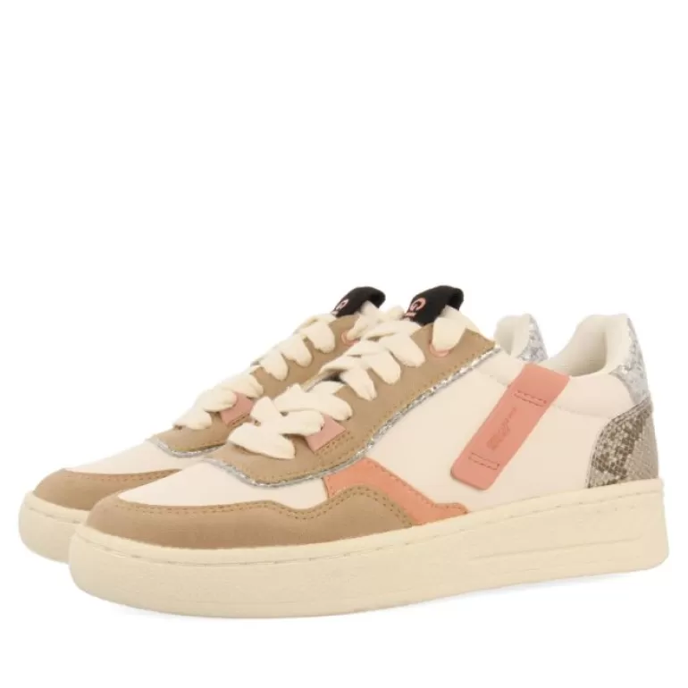 Gioseppo Sneakers*Angath Women'S White Sneakers With Mixed Prints And Textures