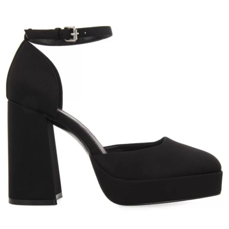 Gioseppo High Heels*Assynt Women'S Black Shoes With Wide Heels And Platforms