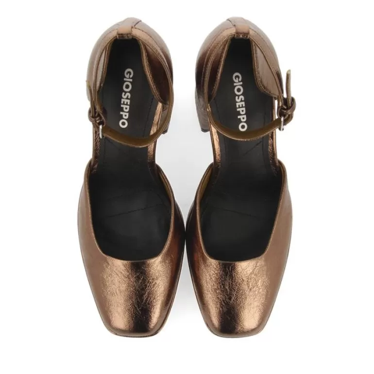 Gioseppo High Heels*Assynt Women'S Bronze Shoes With Wide Heels And Platforms