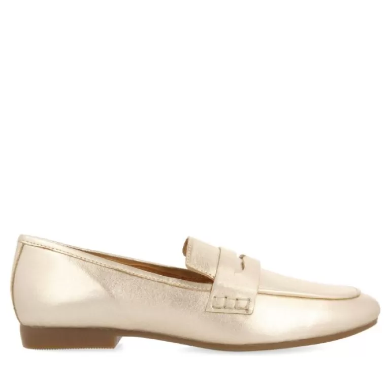 Gioseppo Ballet Pumps*Augusta Women'S Gold Leather Moccasins