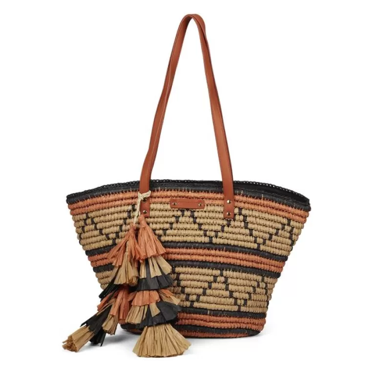 Gioseppo Tote Bags*Bazien Women'S Multicoloured Raffia Straw Bag