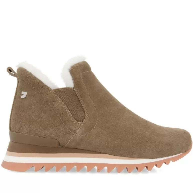 Gioseppo Sneakers*Beige Sneakers Ankle Boots Slip Style With Mini Wedge For Woman Eckero