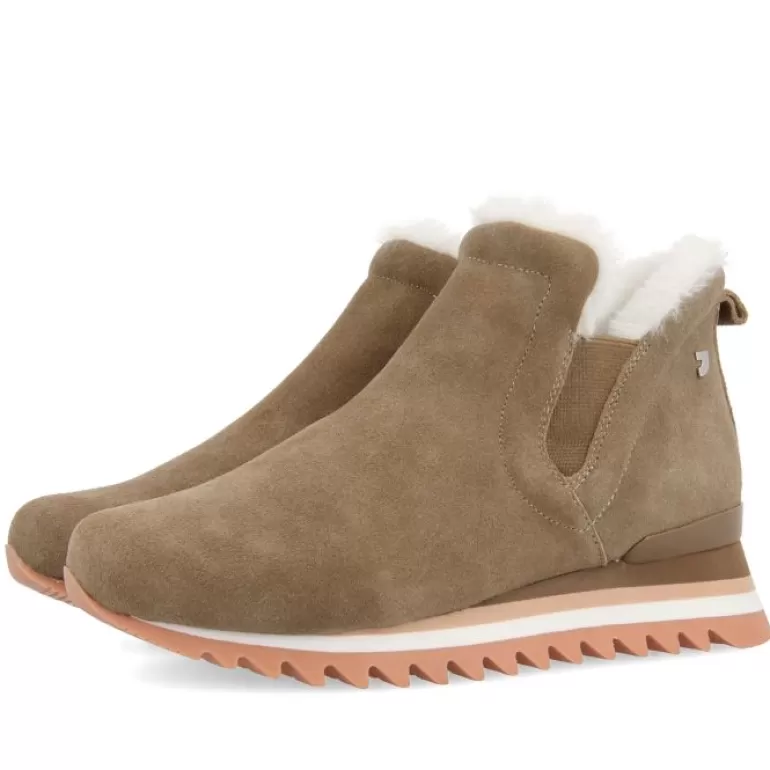 Gioseppo Sneakers*Beige Sneakers Ankle Boots Slip Style With Mini Wedge For Woman Eckero