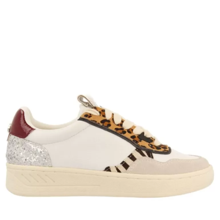 Gioseppo Sneakers*Bowdle Women'S White Sneakers With Mixed Prints