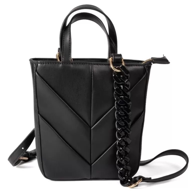 Gioseppo Shoulder Bags*Cleland Black Quilted Bag With Chain Strap