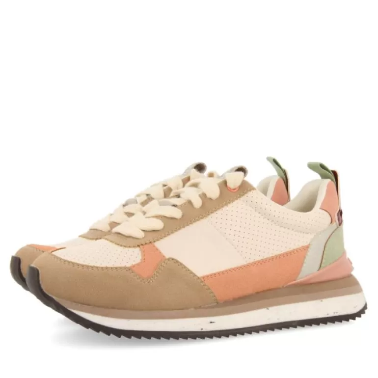 Gioseppo Sneakers*Davis Women'S Cream Sneakers With Multicoloured Details