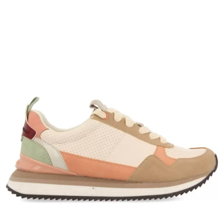 Gioseppo Sneakers*Davis Women'S Cream Sneakers With Multicoloured Details