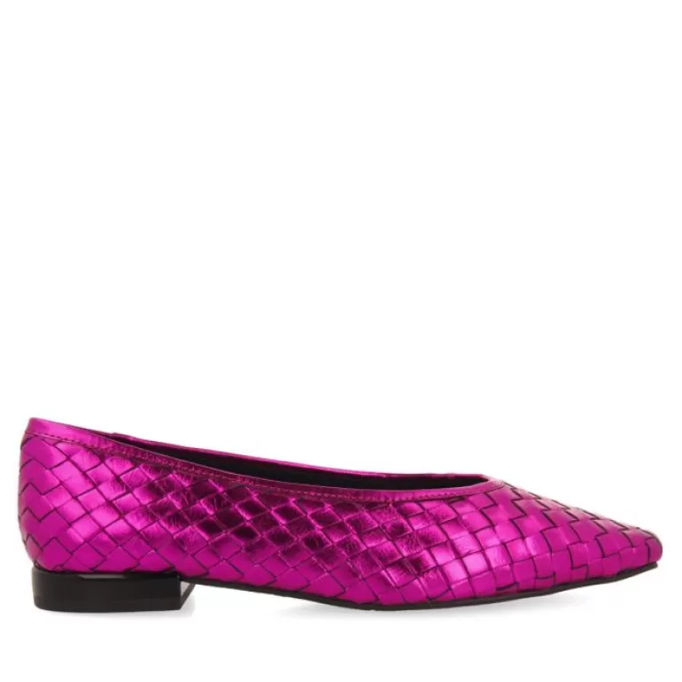 Gioseppo Ballet Pumps*Eisgarn Women'S Fuchsia Braided Leather Ballet Flats