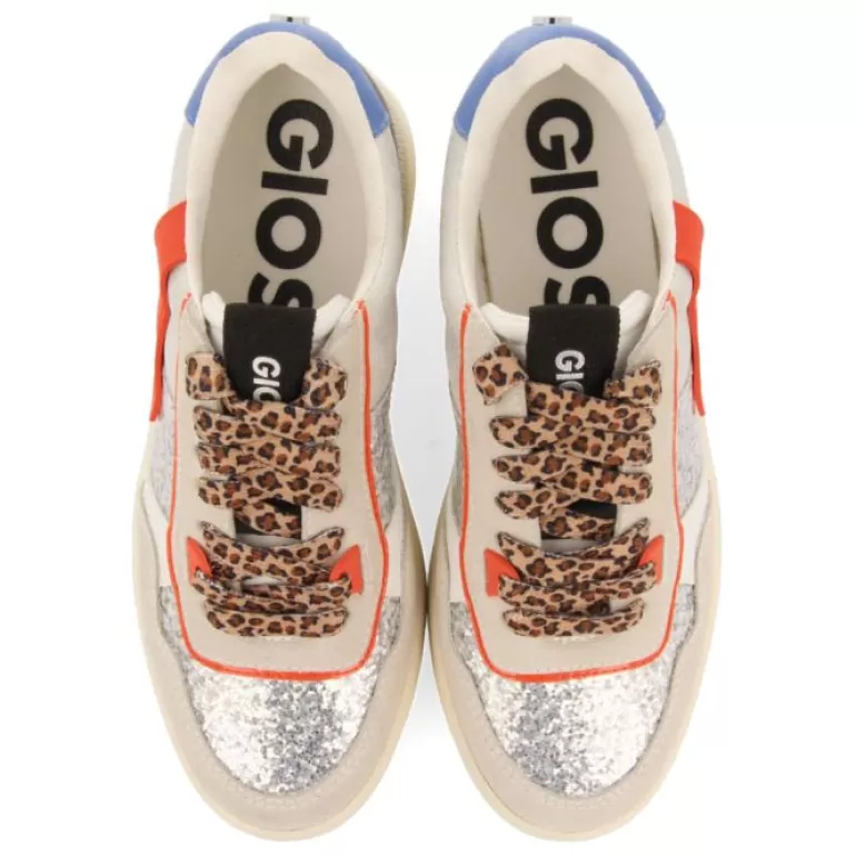 Gioseppo Sneakers*Elverum Women'S White Sneakers With Mixed Prints And Textures