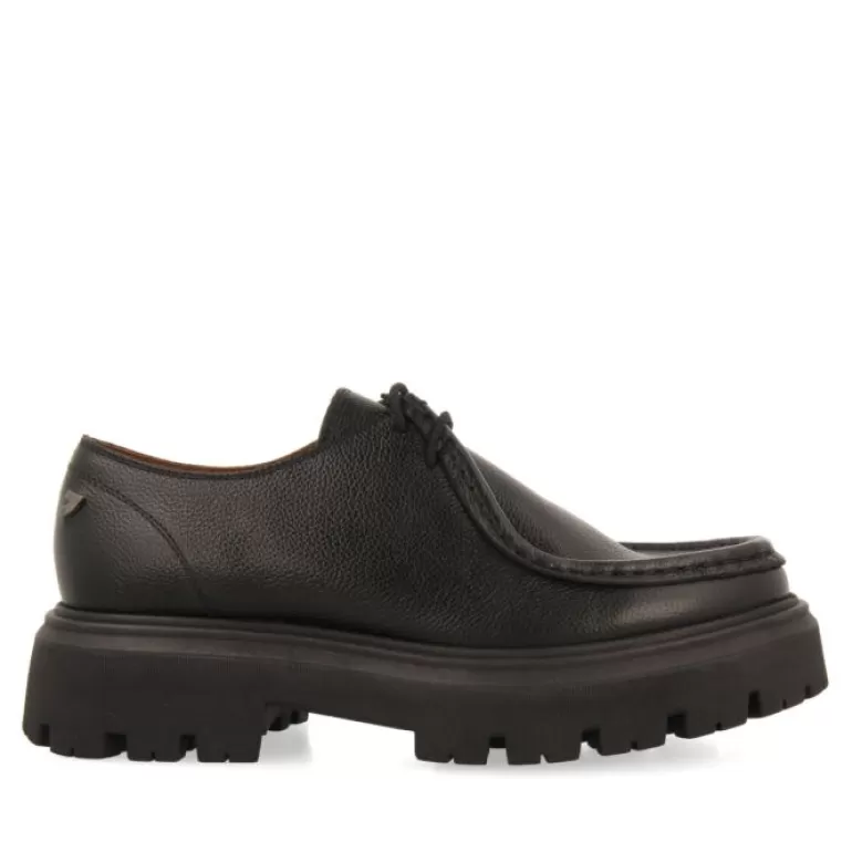 Gioseppo Loafers*Glostrup Women'S Black Leather Wallabees