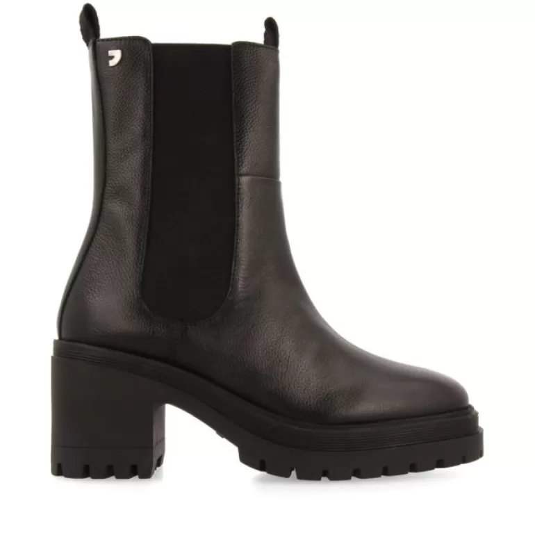 Gioseppo Boots & Ankle Boots*Horsens Women'S Black Chelsea Boots With Heeled Track Soles