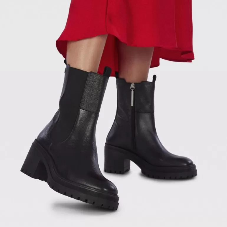 Gioseppo Boots & Ankle Boots*Horsens Women'S Black Chelsea Boots With Heeled Track Soles