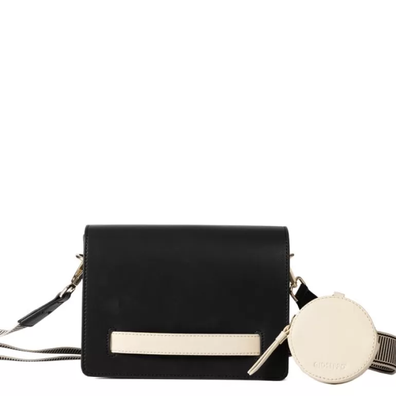 Gioseppo Shoulder Bags*Jaren Black Crossbody Bag With Cream Details