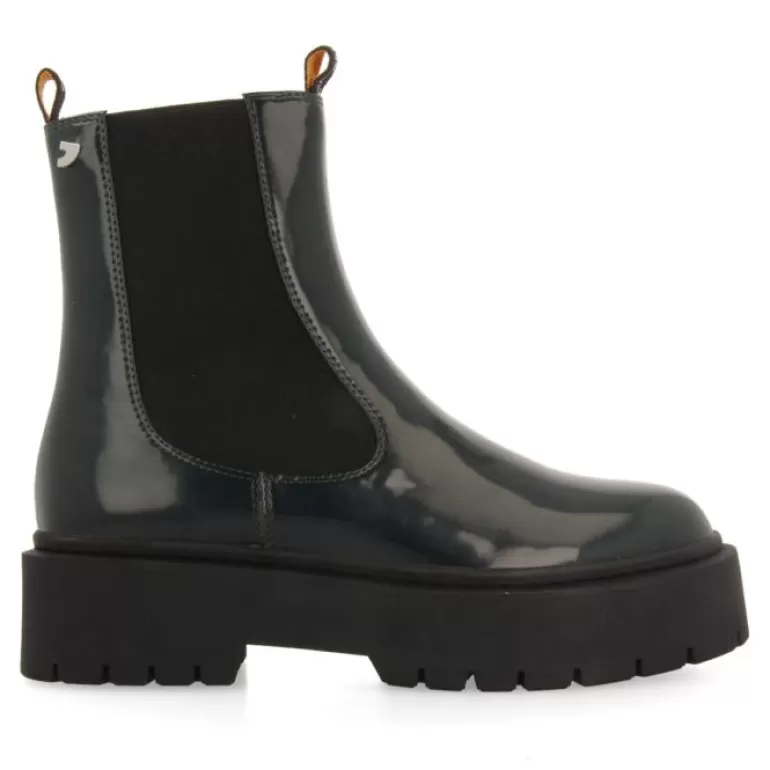 Gioseppo Boots & Ankle Boots*Kraubath Women'S Dark Green Chelsea Boots With Black Double Soles