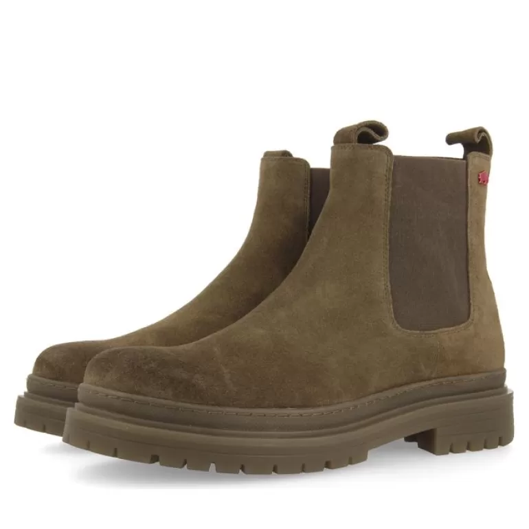 Gioseppo Boots*Randegg Men'S Khaki Split-Suede Chelsea Boots