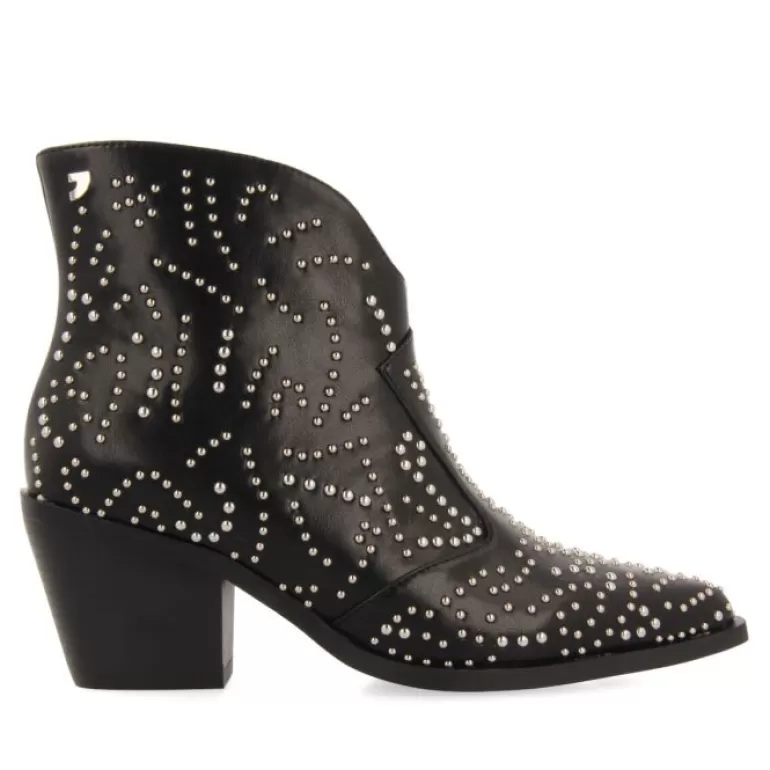 Gioseppo Boots & Ankle Boots*Struer Women'S Black Cowboy Boots With Decorative Studs