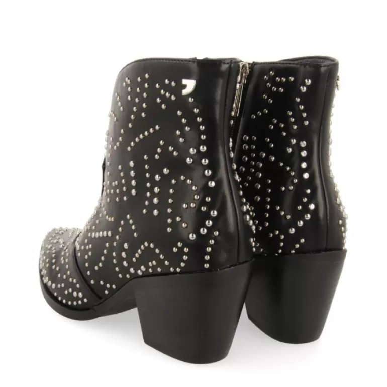 Gioseppo Boots & Ankle Boots*Struer Women'S Black Cowboy Boots With Decorative Studs