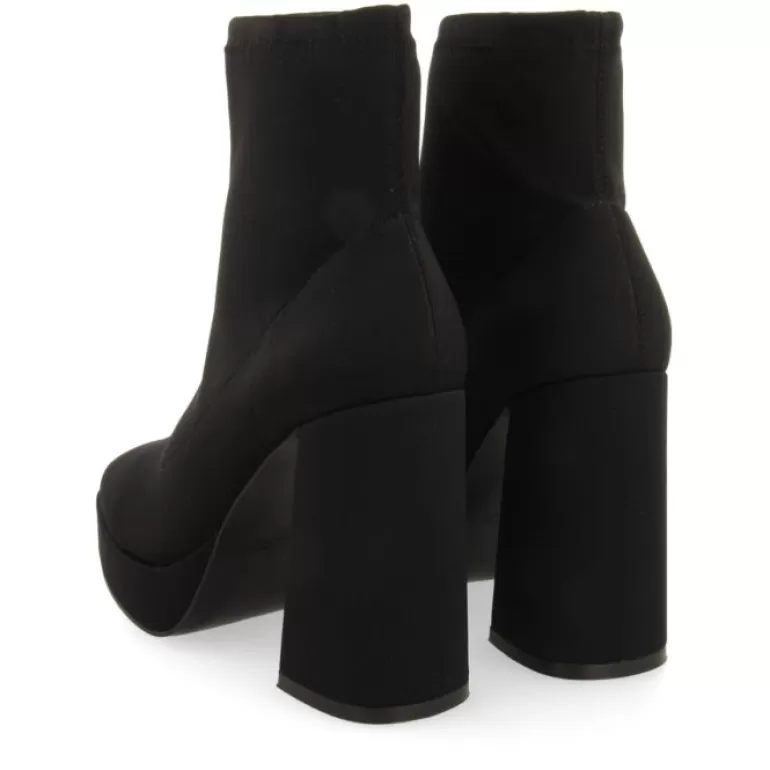 Gioseppo Boots & Ankle Boots*Turenki Women'S Black Ankle Boots With Wide Heels And Platforms