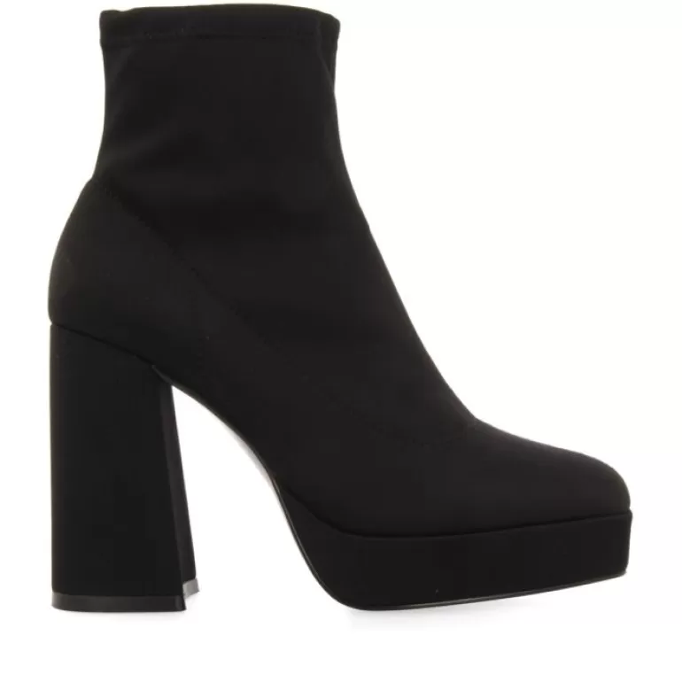Gioseppo Boots & Ankle Boots*Turenki Women'S Black Ankle Boots With Wide Heels And Platforms