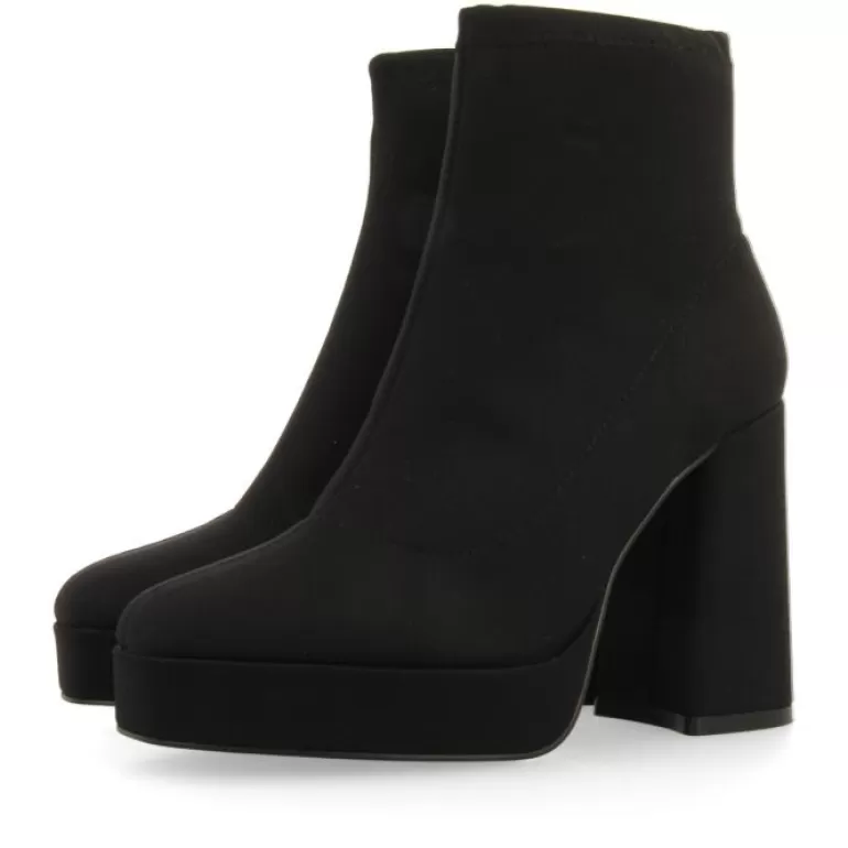 Gioseppo Boots & Ankle Boots*Turenki Women'S Black Ankle Boots With Wide Heels And Platforms